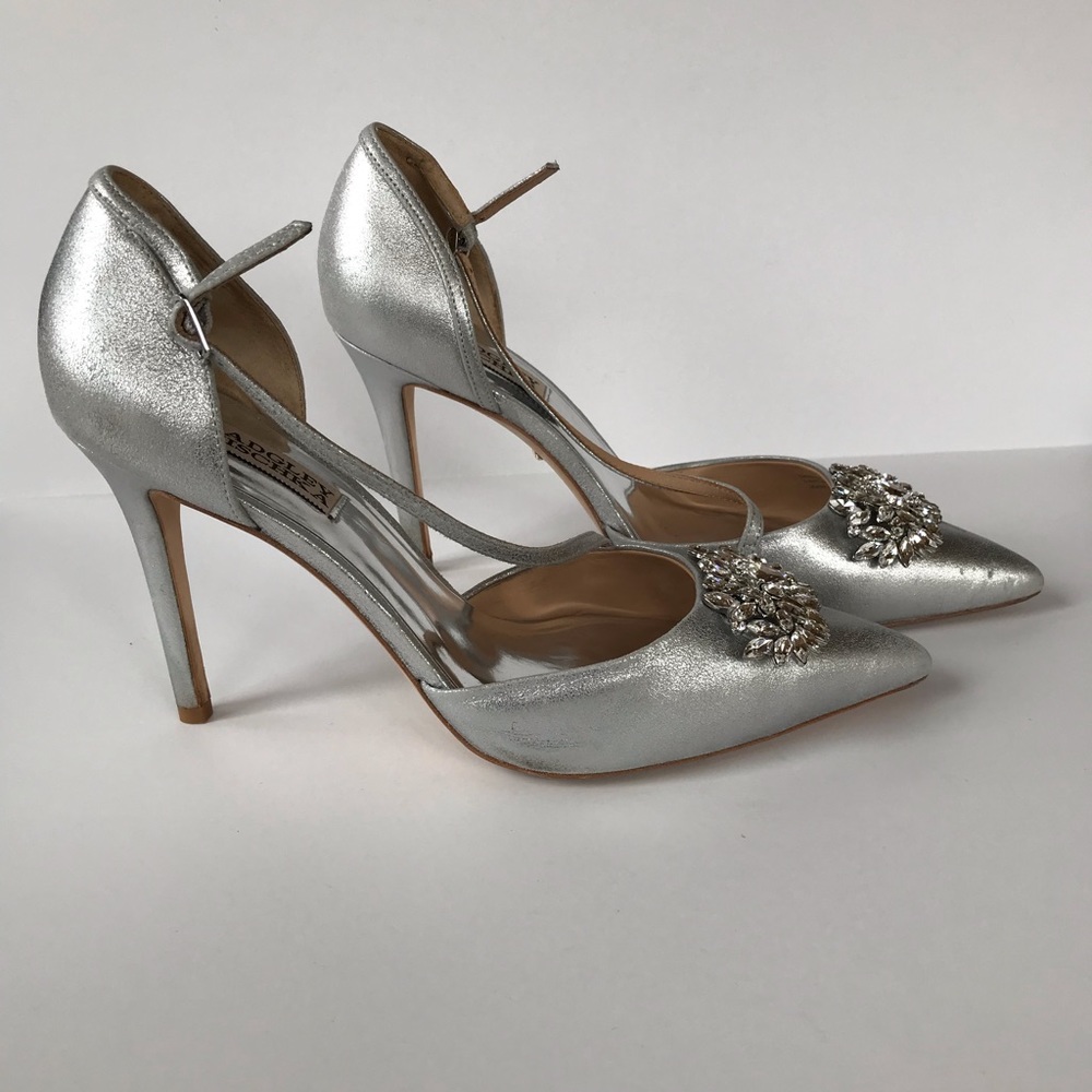 Badgley Mischka Shoes Silver Women’s Palma II Pump Sz 8.5 - Picture 3 of 5